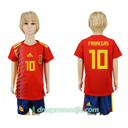 Španjolska Dres Fabregas 10 Dječji Domaći Svjetsko prvenstvo 2018 Španjolska Dres Fabregas 10 Dječji Domaći Svjetsko prvenstvo 2018